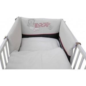 Little Aviator 3-dielna súprava do postieľky (obliečky na prikrývky a vankúšik, mantinel)