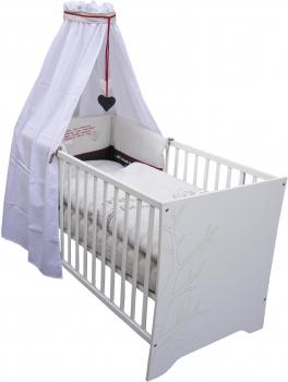 Little Aviator 4-dielna súprava do postieľky (obliečky na prikrývky a vankúšik, mantinely, nebies)