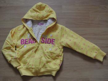 Zateplená žltá mikina