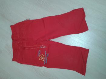 Červené ľahké nohavice, veľ. 9-12 mes.
