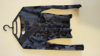 Dievčenské tričko čierne, s dlhým rukávom