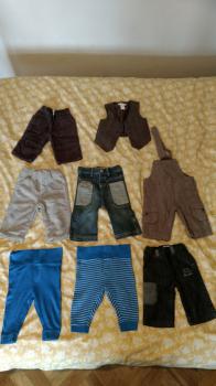 5 nohavic a 2 teplaky za 10 EUR + vesticka Gratis