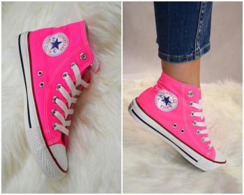 CONVERSE ruzove vysoke nizke