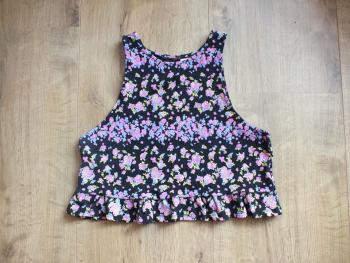 Nový kvietkovaný crop top