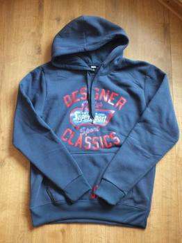 Hrubá modrá mikina 