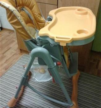 Detska jedalenska stolicka, polohovatelna