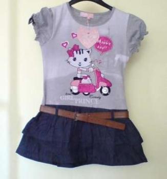 krásne šedé šaty HELLO KITTY