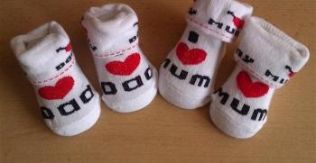 Ponožtičky I LOVE MUM/DAD (nové)