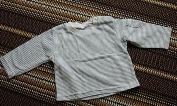 Tričenko s bledým modrým prúžkom 3-6m - Baby Club, 68