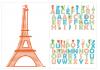 Paris samolepky na stenu (80 malých a 1 veľká)