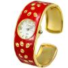 Dámske náramkové hodinky nevšedné červeno-zlaté