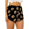 Čierne šortky so slnečnicami 
