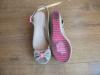 Rúžovo-sivé sandálky 