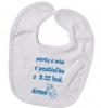 Podbradník na zapínanie s nápisom